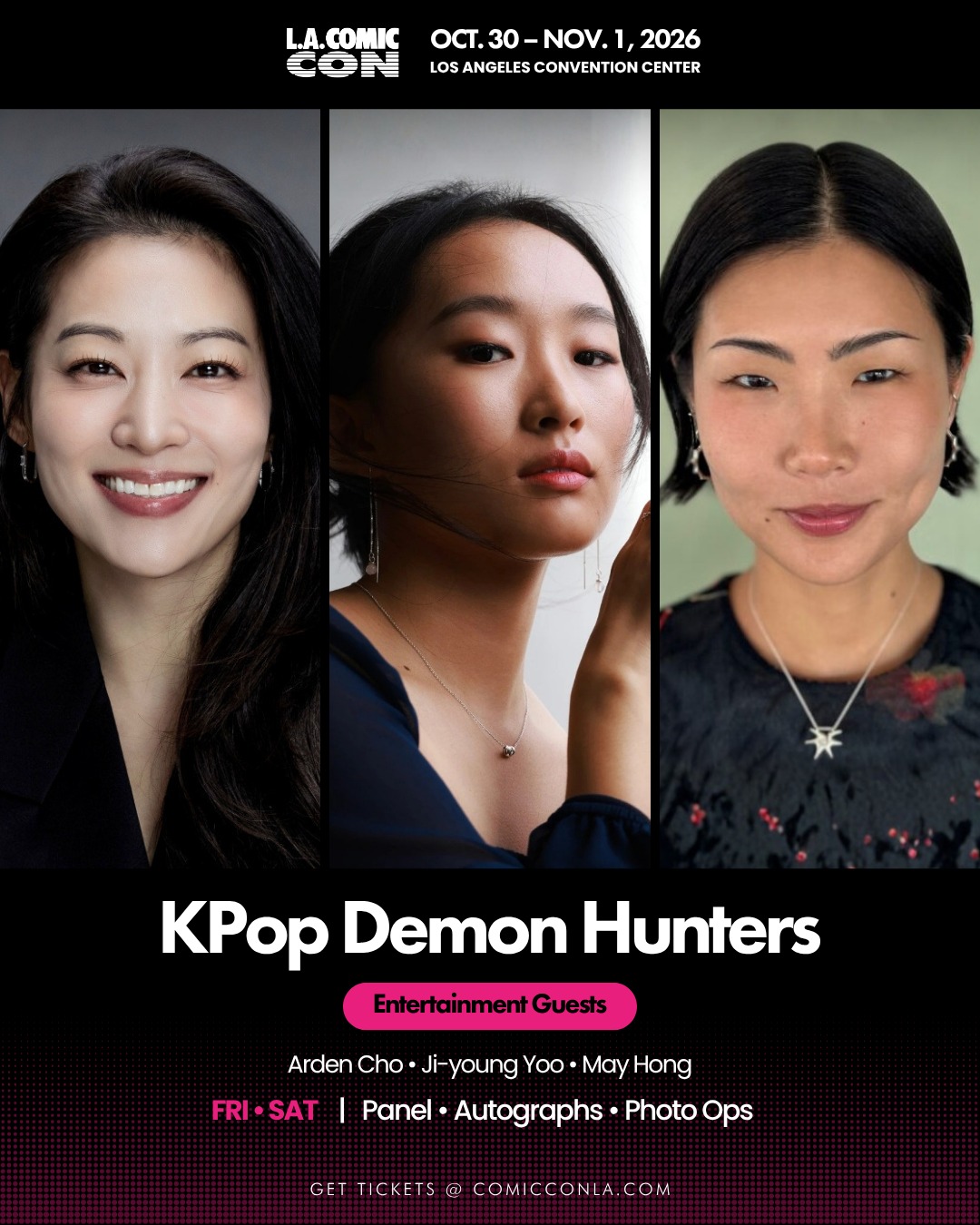 The KPop Demon Hunters are coming to L.A. Comic Con! Arden Cho, Ji