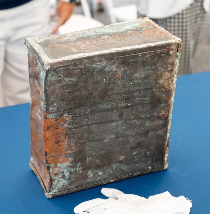 History came to life on Sunday. Opening a time capsule sealed in