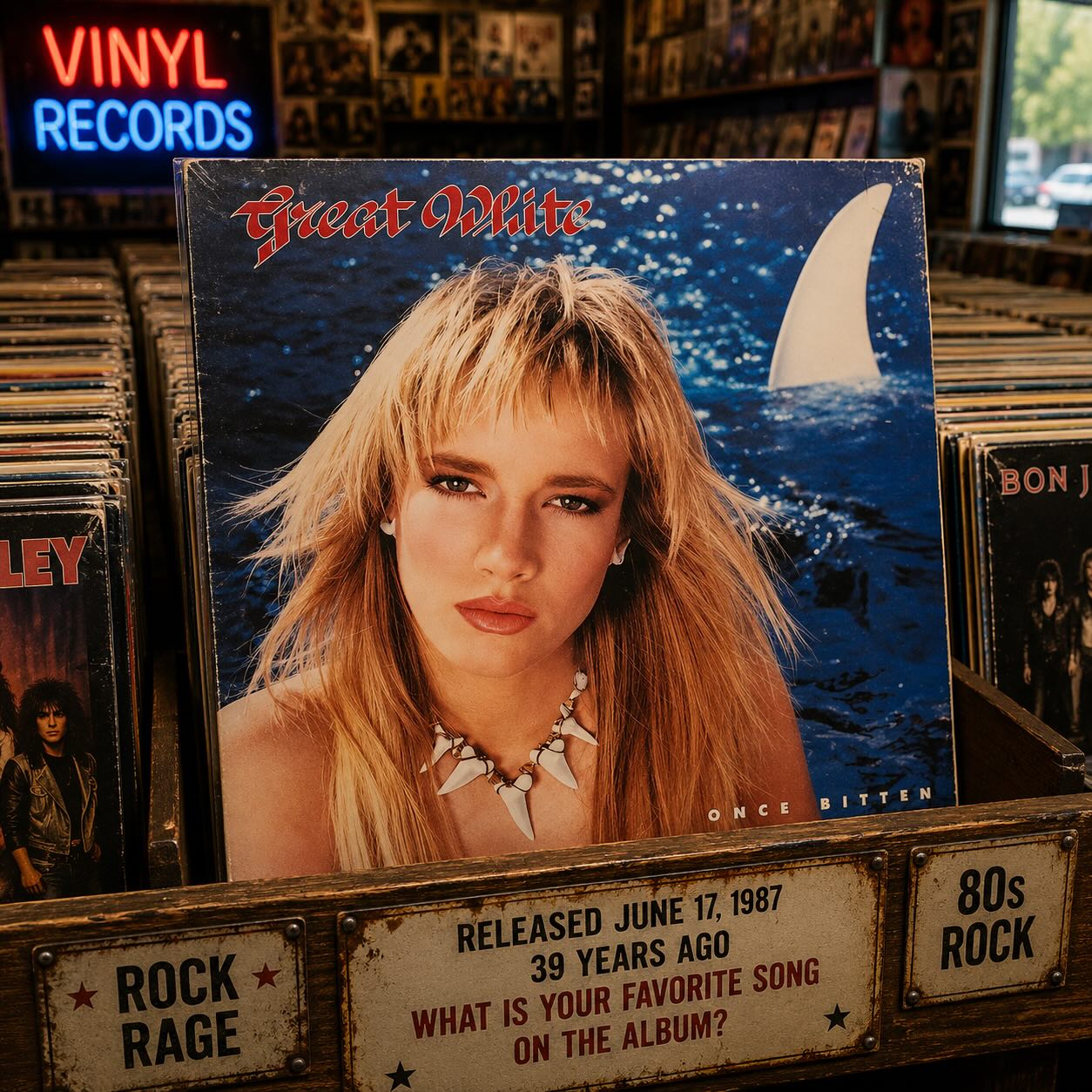 On this day in 1987, Great White released the album “Once Bitten”!!