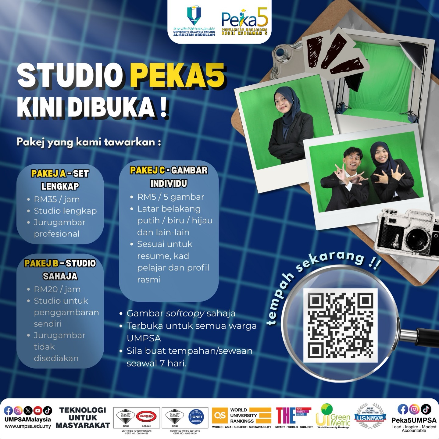 PEKA - 📸 *STUDIO PEKA5 KINI DIBUKA!* 📸 *PAKEJ SEWAAN STUDIO DAN ...