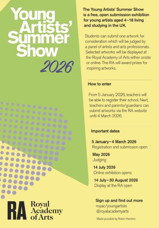 Arnold - 🎨 Royal Academy of Arts – Young Artists’ Summer Show 2026 🎨 We ...