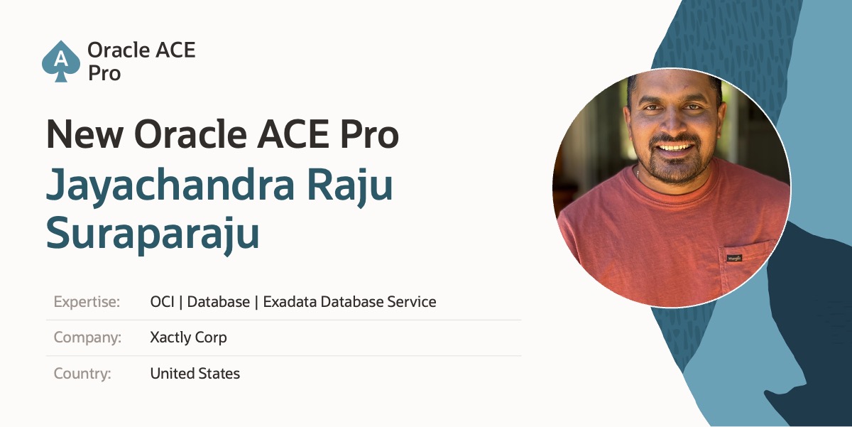 The Oracle - 🎉👏 Congratulations to Jayachandra Raju Suraparaju for ...