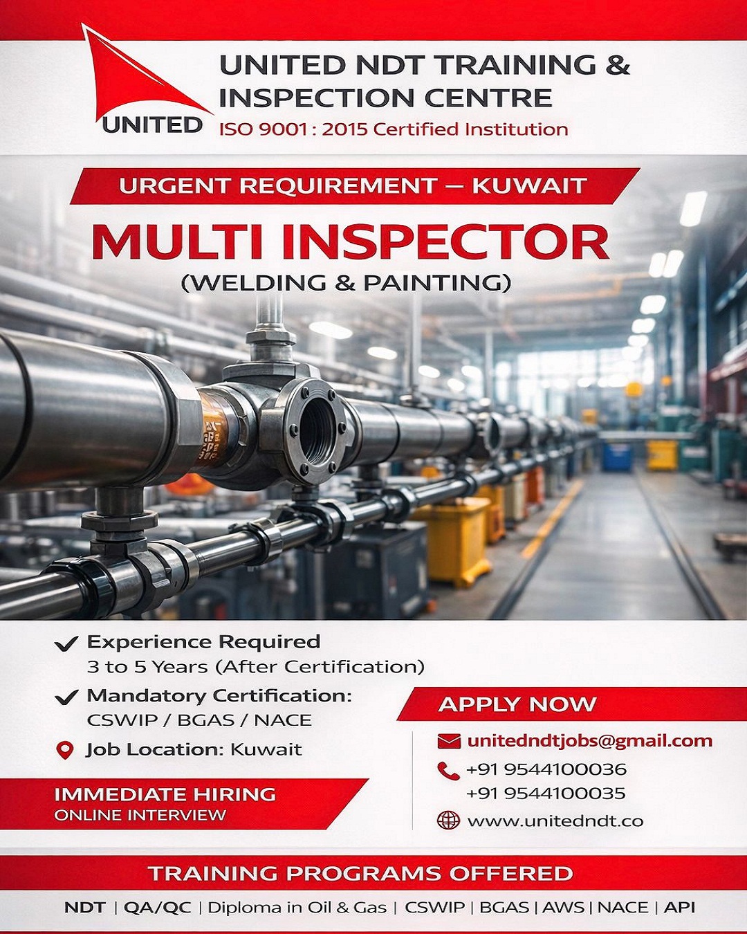 United Ndt Training & Inspection Centre - If you are an Oil and Gas ...