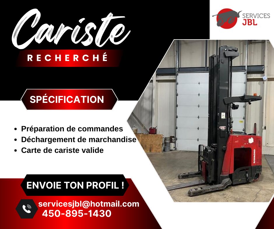 Services - Poste : Cariste Lieu : Rive-Sud de Montréal Secteur : 0 à 4 ...