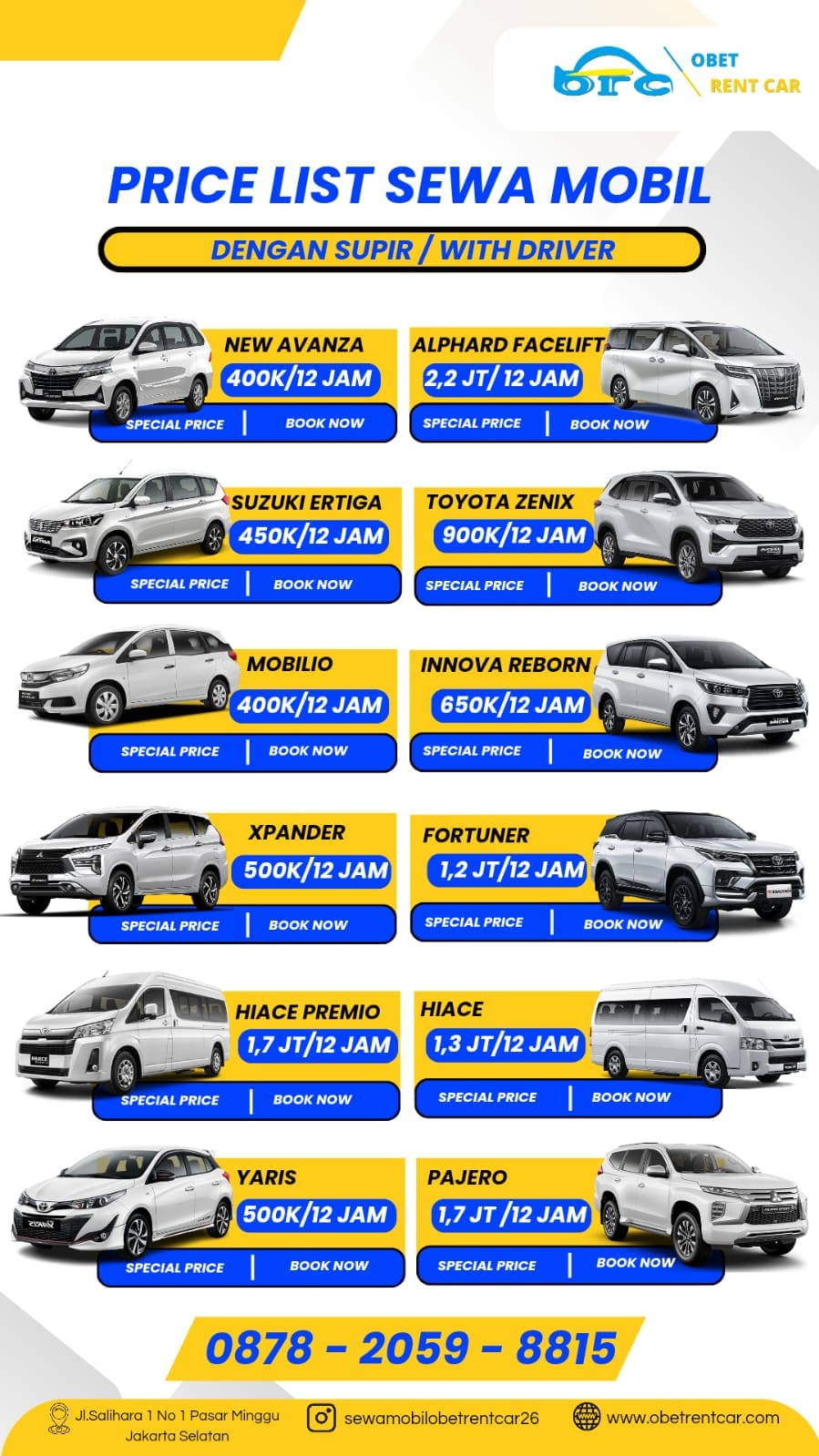 Obet Rent Car - Sewa Mobil jakarta | Jakarta