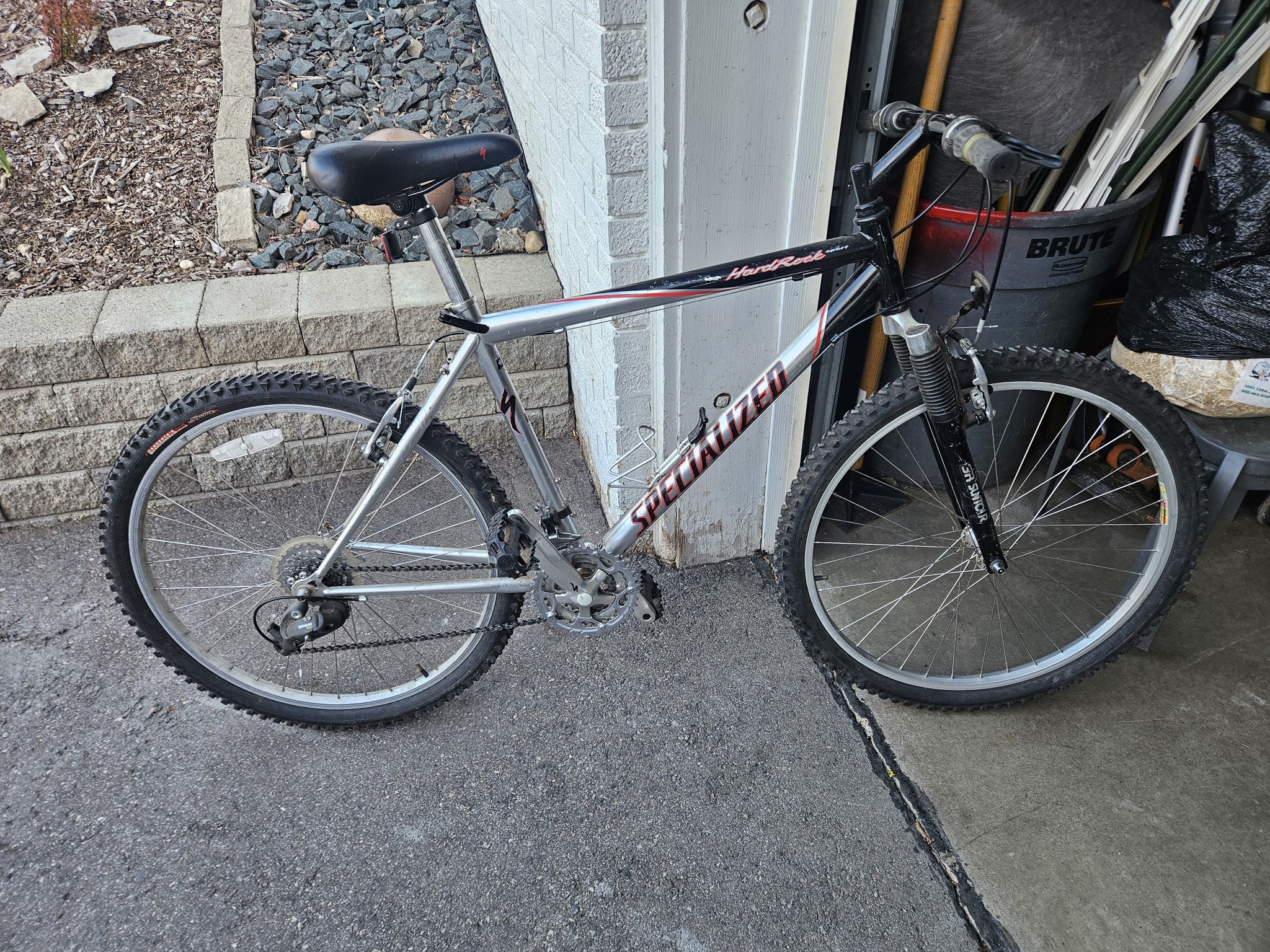 Riding a 1999 Specialized Hardrock mountain bike today