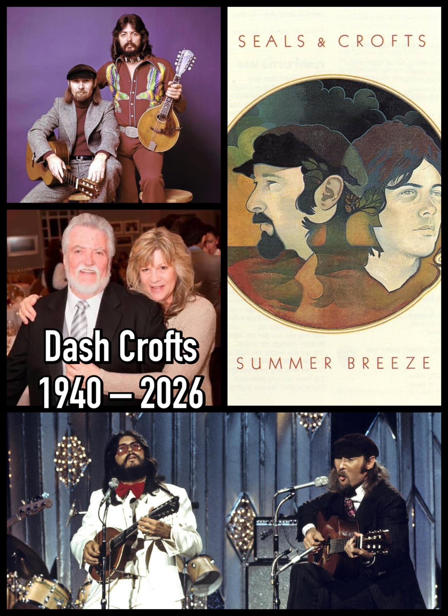 Musician Dash Crofts, one half of the soft rock duo Seals & Crofts 