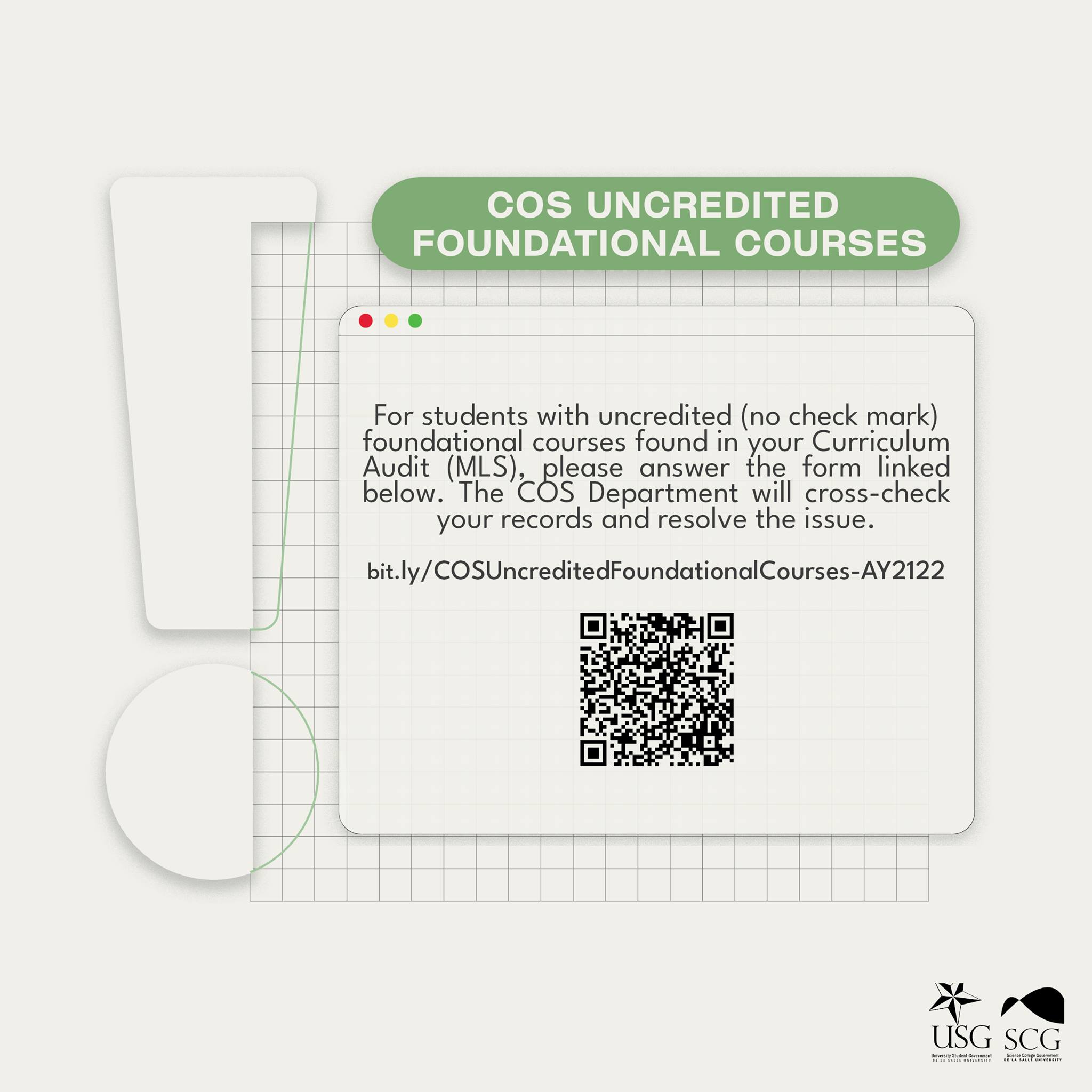 DLSU FOCUS 2019 - [STUDENT SERVICES] Greetings, COS! 🧪...