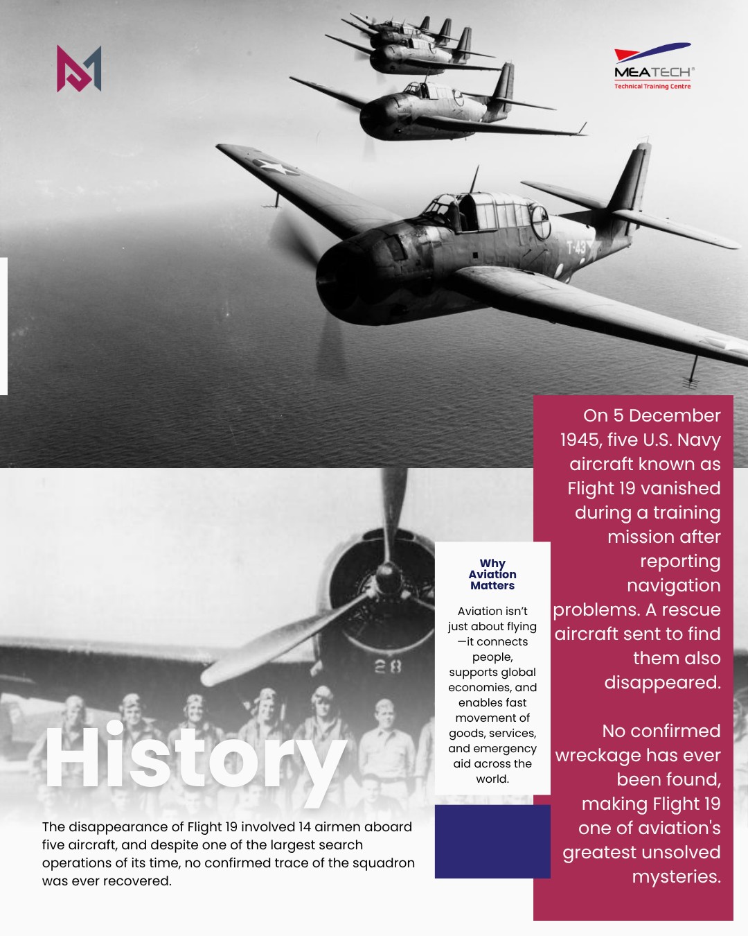 ✈️ The Mystery of Flight 19 On 5 December 1945, five U.S. Navy