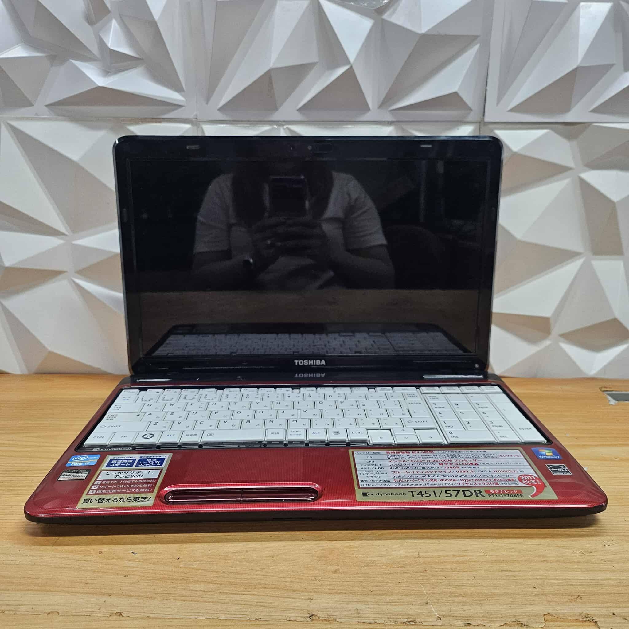 Toshiba Laptop model: Dynabook T451/57DR 15.6