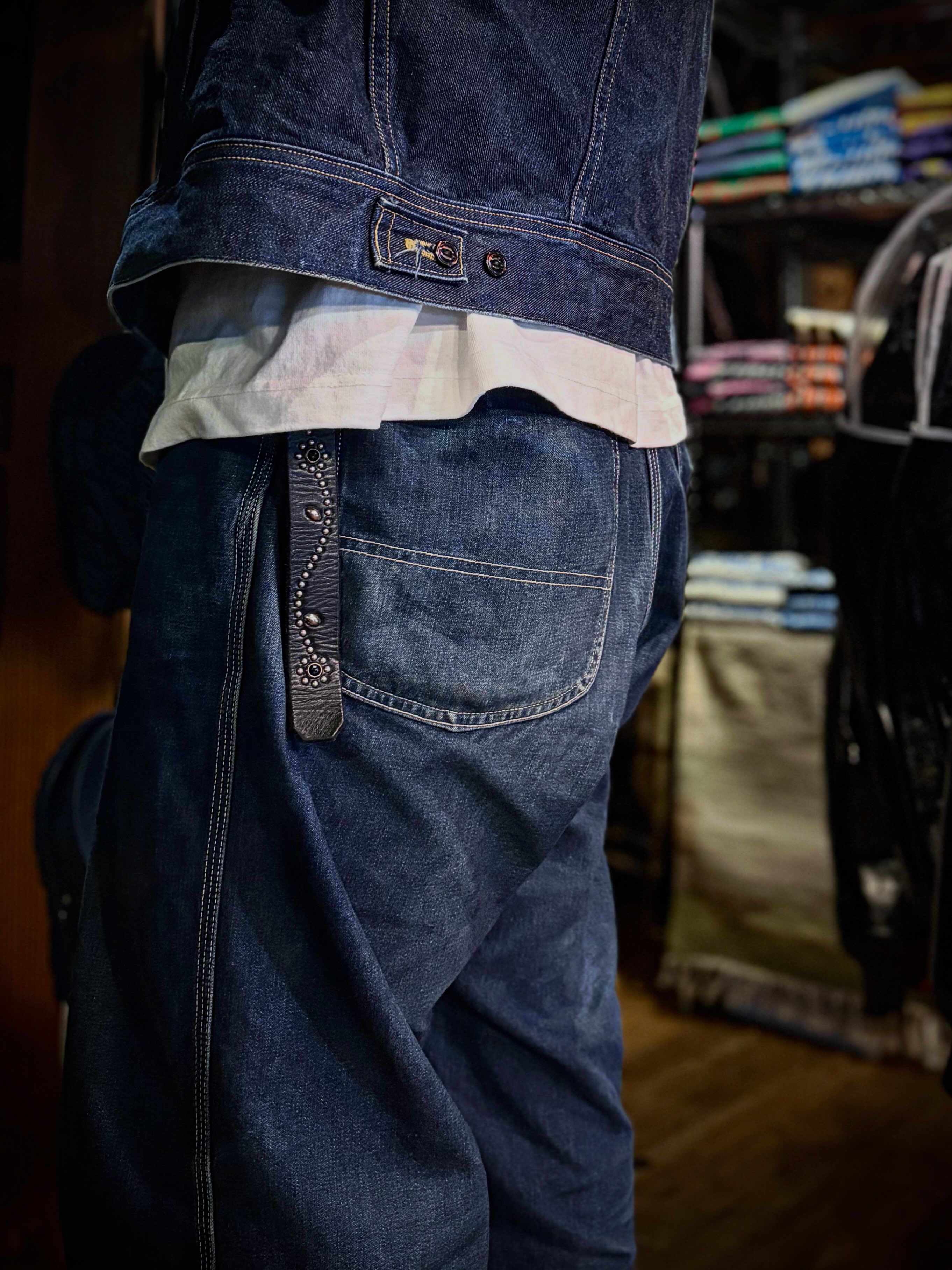 FULLCOUNT 6216 HTC Flower Studs Belt by Zip Stevenson HTC 当店では