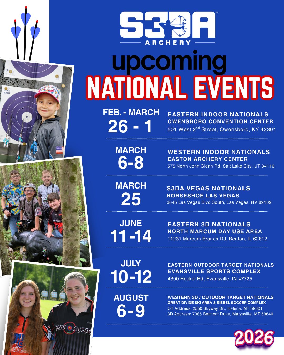 🚨🏹 Mark Your Calendars, S3DA... - Scholastic 3-D Archery | Facebook