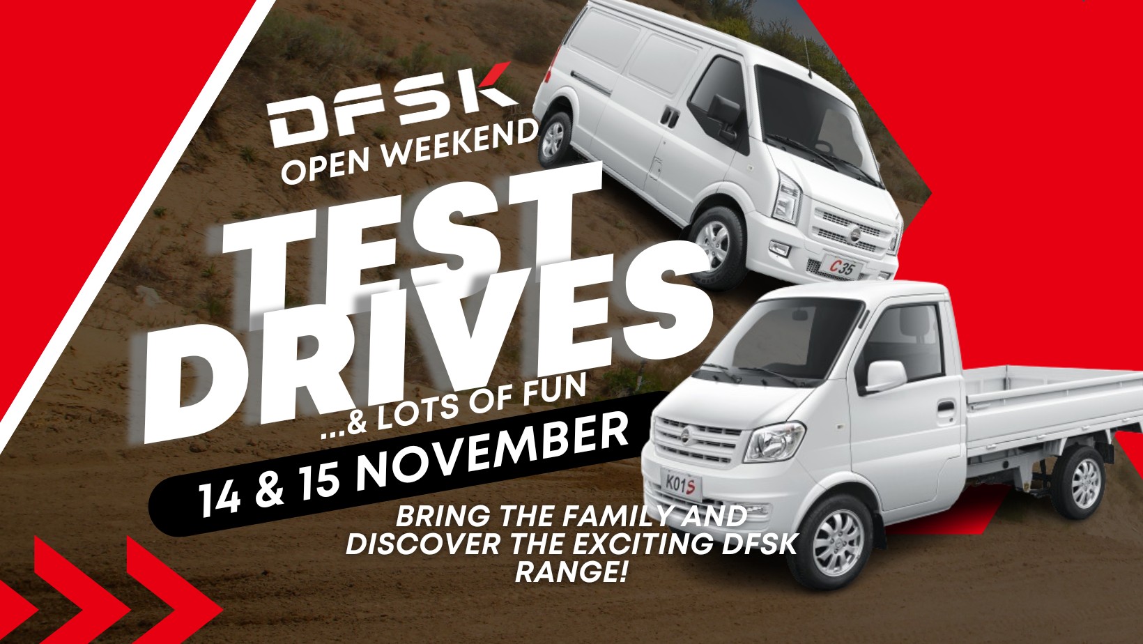 DFSK Open Weekend Celebration 14&15 November - tTest Drives, Family Fun ...