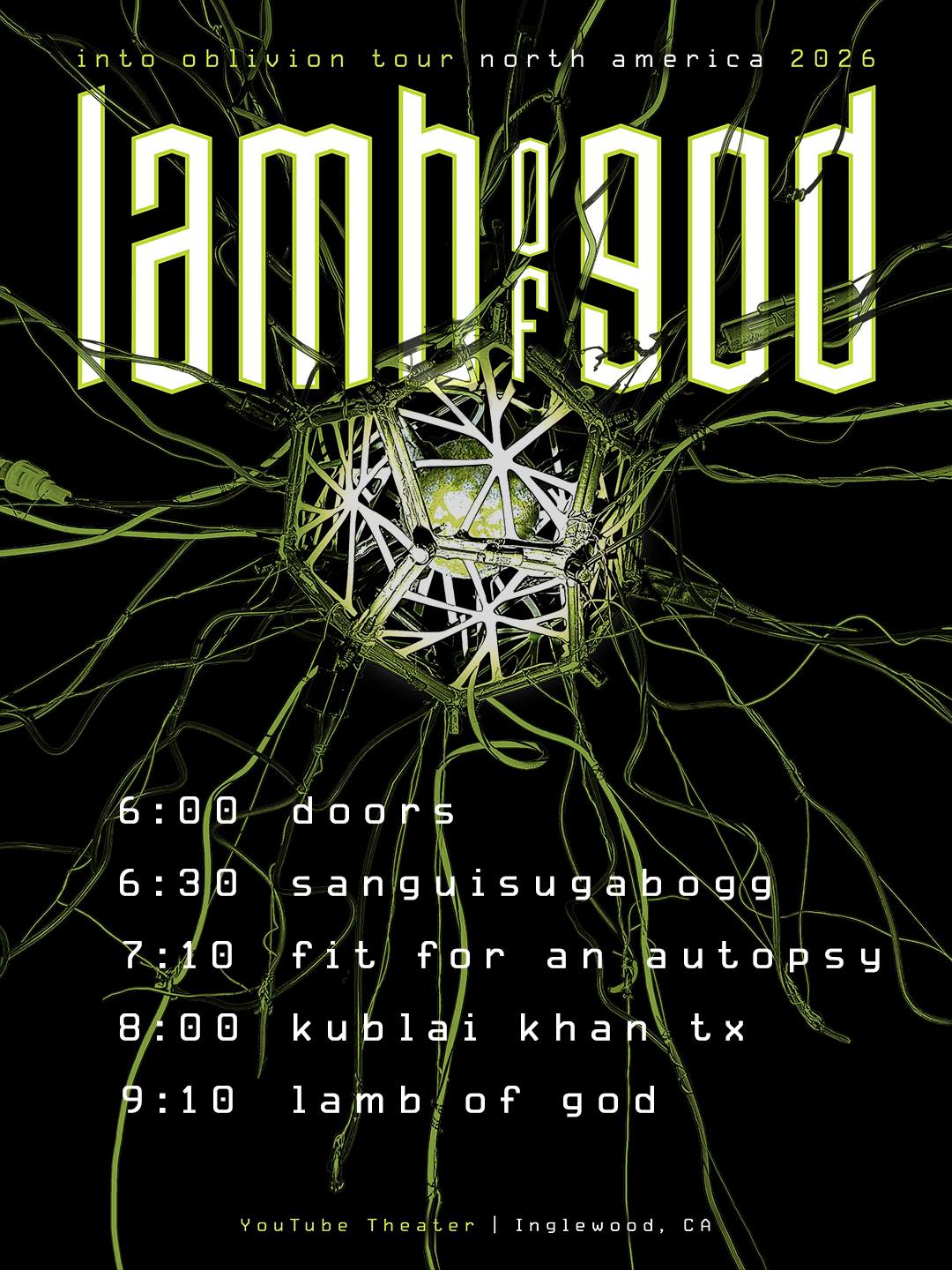 TONIGHT | YouTube Theater 6:00 PM - Doors 6:30 PM - Sanguisugabogg