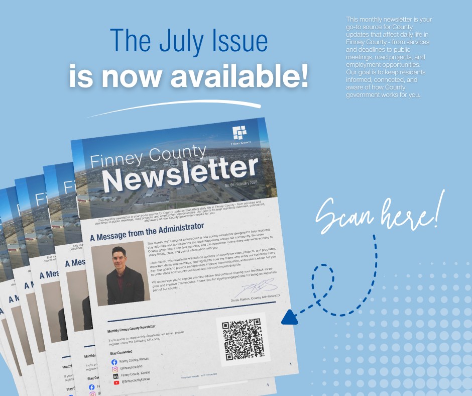 Finney County July newsletter: updates, events, and community news