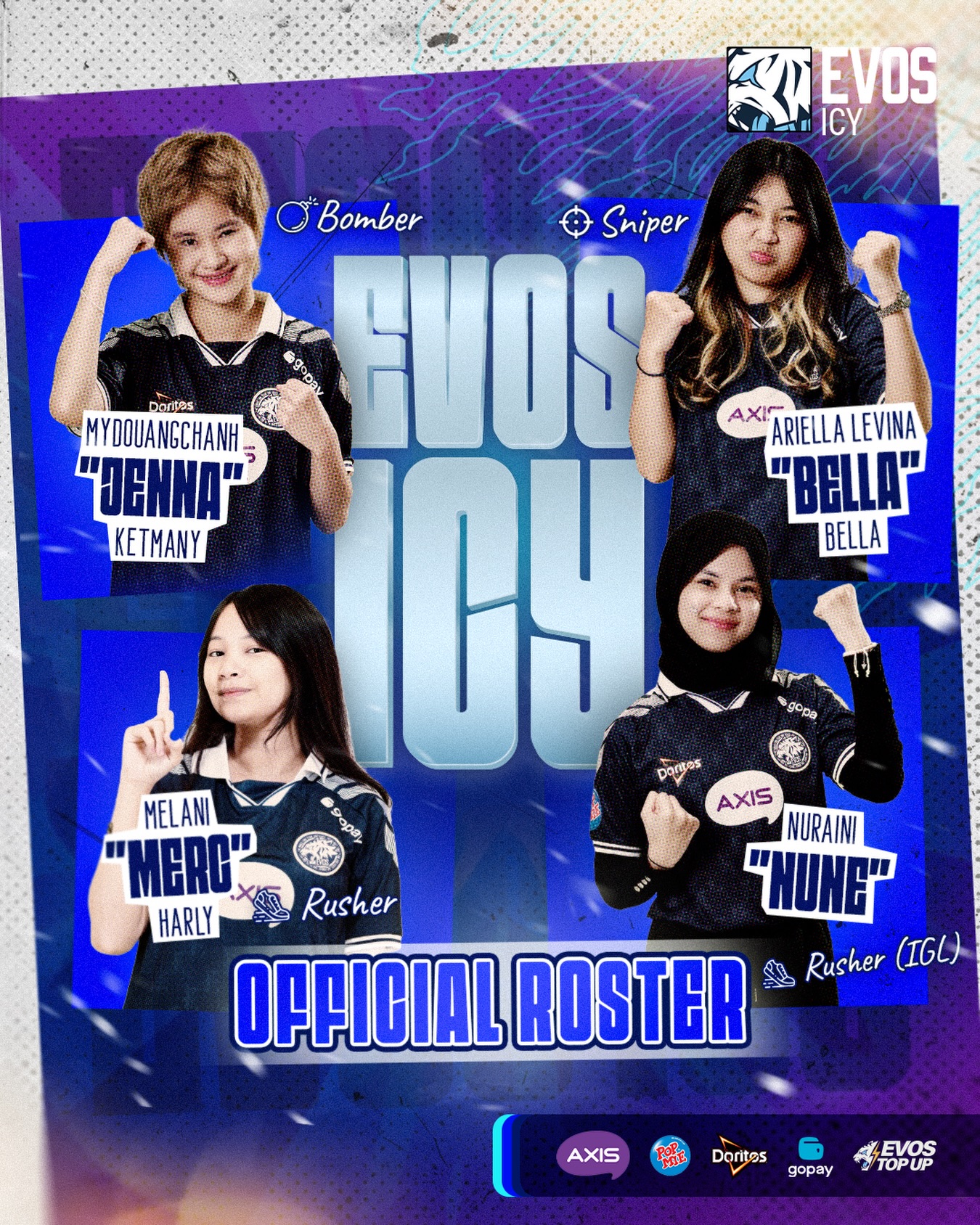 EVOS - THE ICE IS READY TO FREEZE THE ARENA ️🔥 Inilah line up EVOS ICY ...