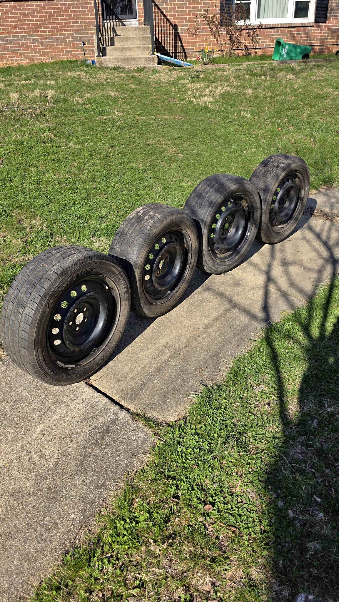4 Goodyear Reliance All-Season Tires w/ 16 inch Steel Rims - Car Wheels ...