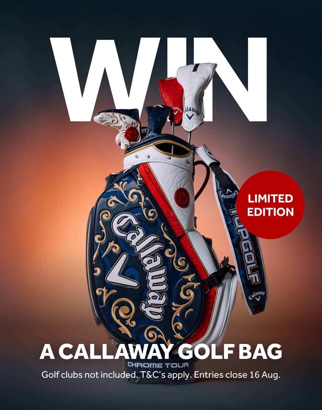 WIN a limited edition Callaway British Open Staff Bag & Headcover