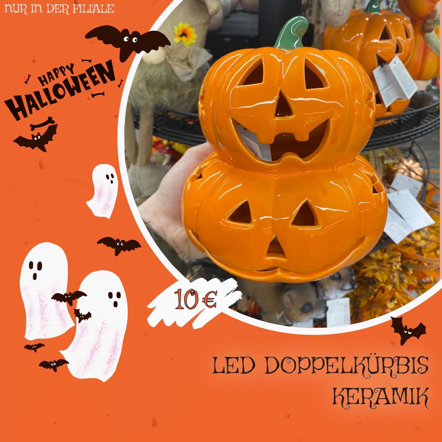 Deine Halloween LED-Dekofür nur 10 Euro. 🎃 • • • #halloween #deko #led #feiern #süßesodersaures #kürbis #tedi #gruselig #ledbeleuchtung