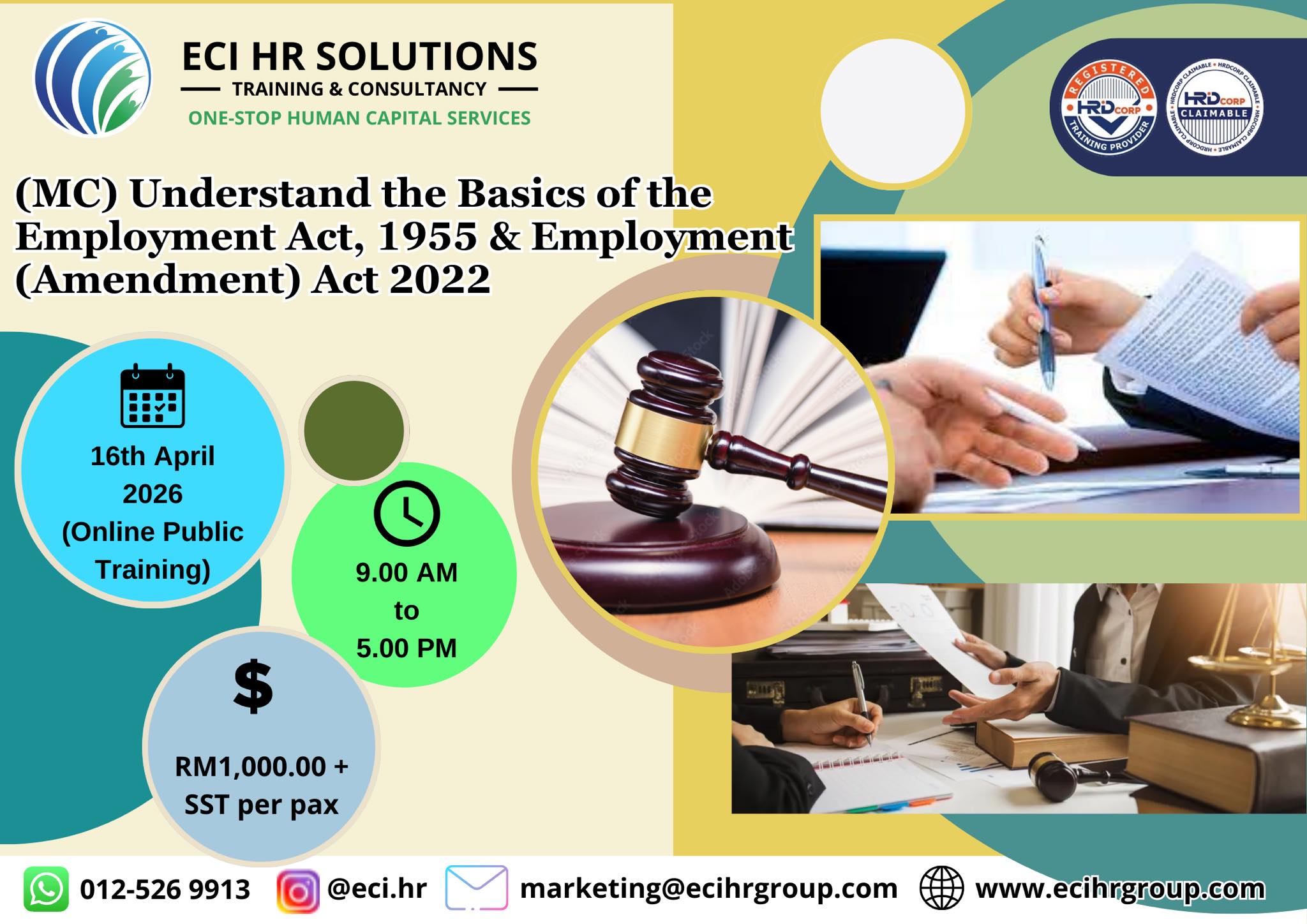 ECI - 🚀Public HRDF claimable 1- day face to face workshop: “The ...