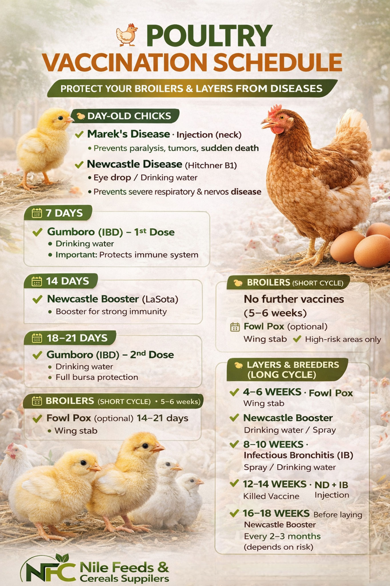Nile - 🐔 POULTRY VACCINATION SCHEDULE 👉 A MUST-KNOW GUIDE FOR EVERY ...