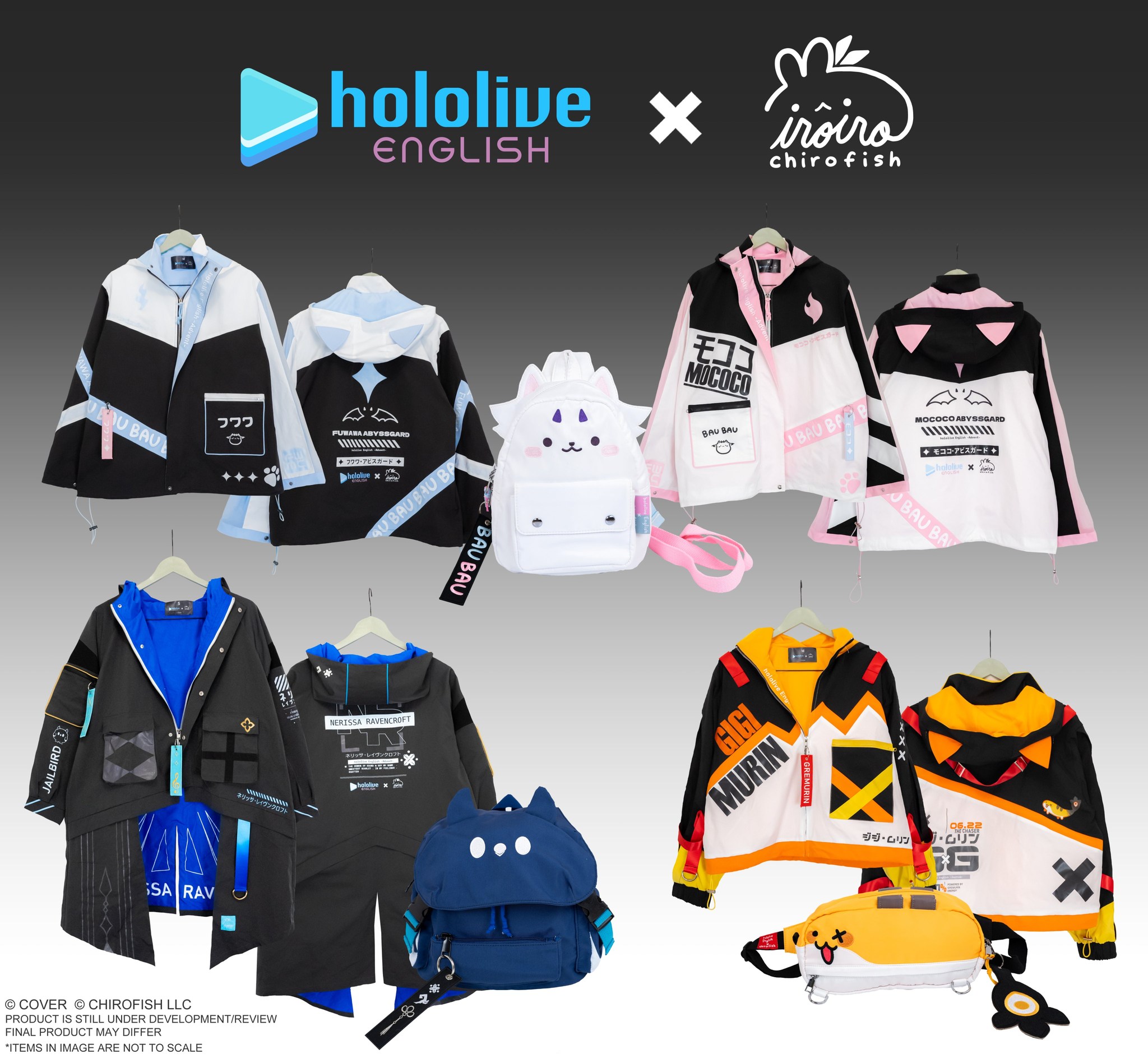 代購」hololive English x chirofish collab (FUWAMOCO/Nerissa/Gigi