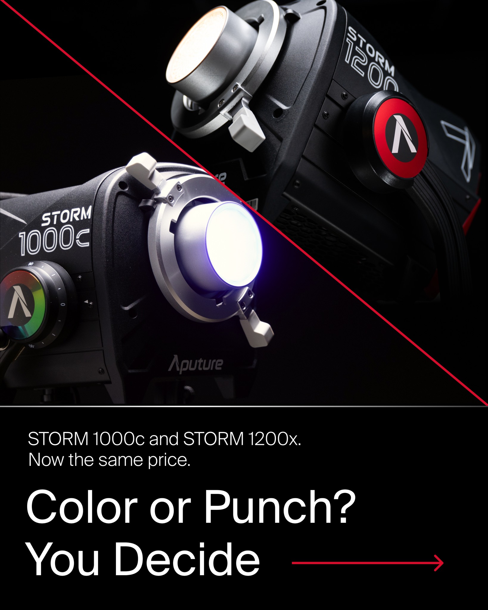 STORM 1000c and STORM 1200x are now the same price. Choose your 