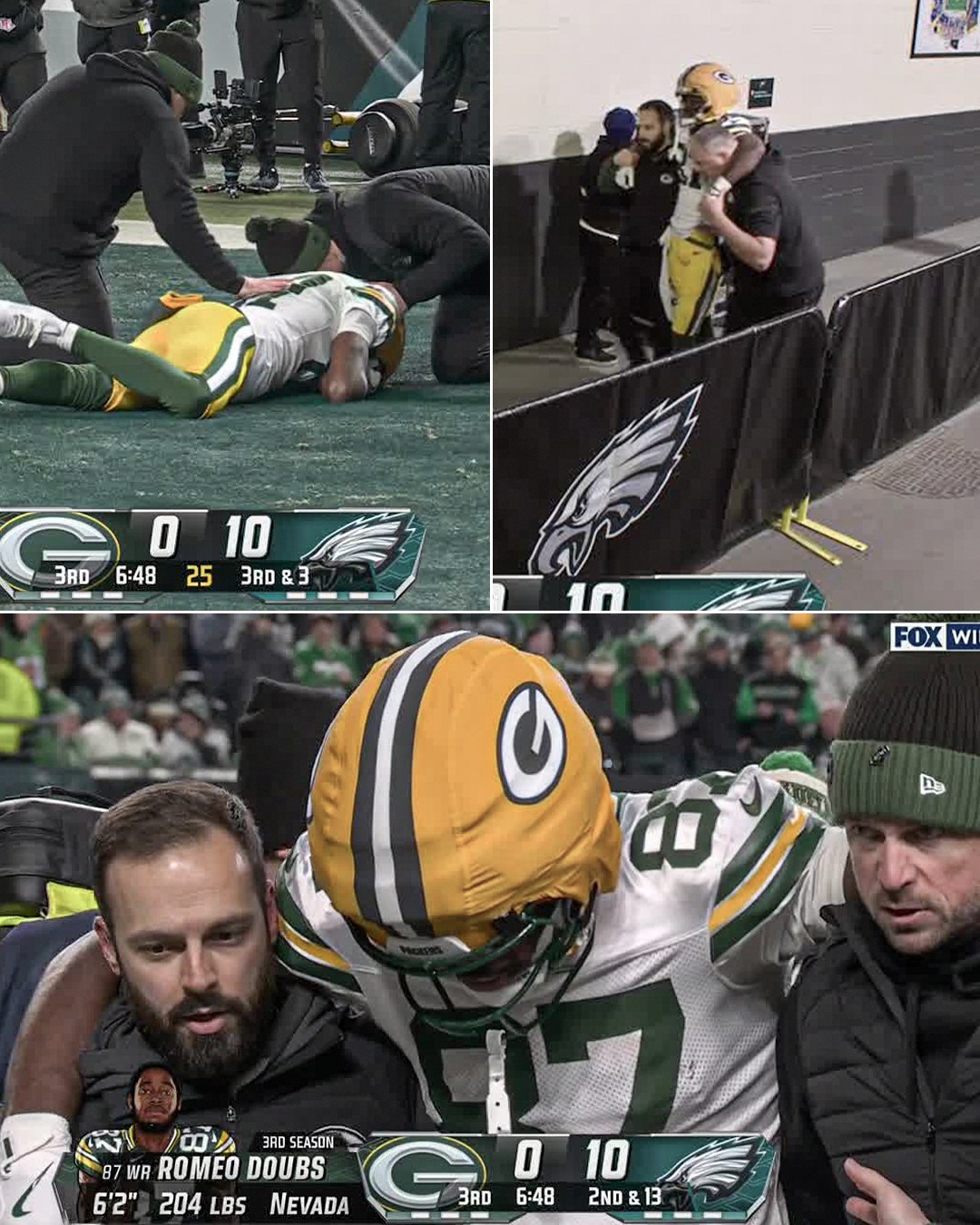 ESPN - Green Bay Packers WR Romeo Doubs was helped off the... | Facebook