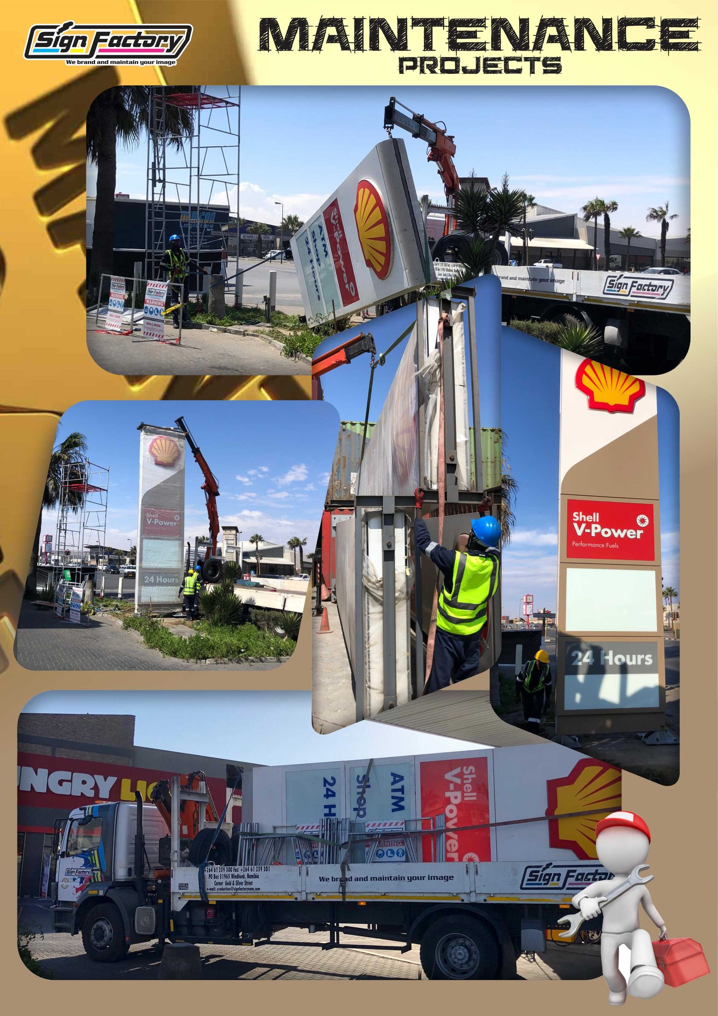 Sign - The Sign Factory Team Hard @ Work All Over Namibia Rebranding ...