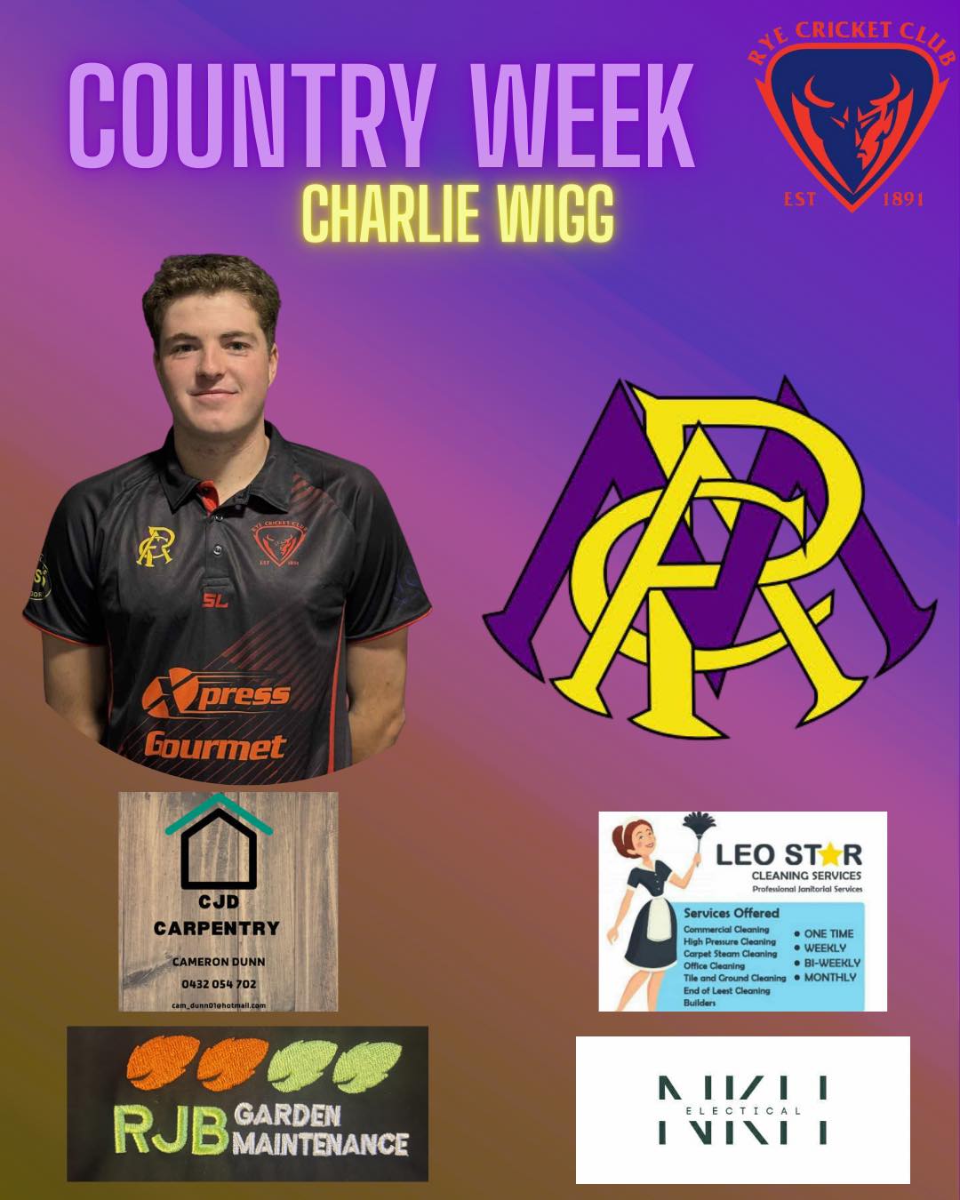 Rye - 1 of our own; Charlie Wigg, has been selected to make his debut ...