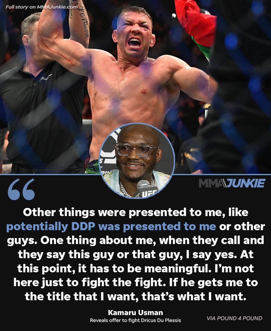 MMA Junkie - Kamaru Usman MMA reveals Dricus 