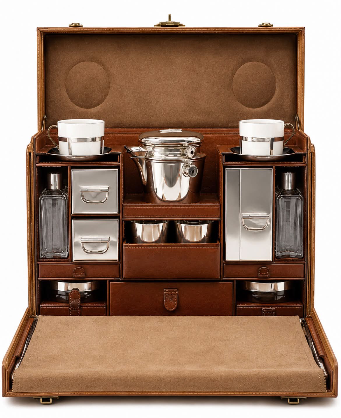 In 1930, Louis Vuitton introduced its first tea case, combining