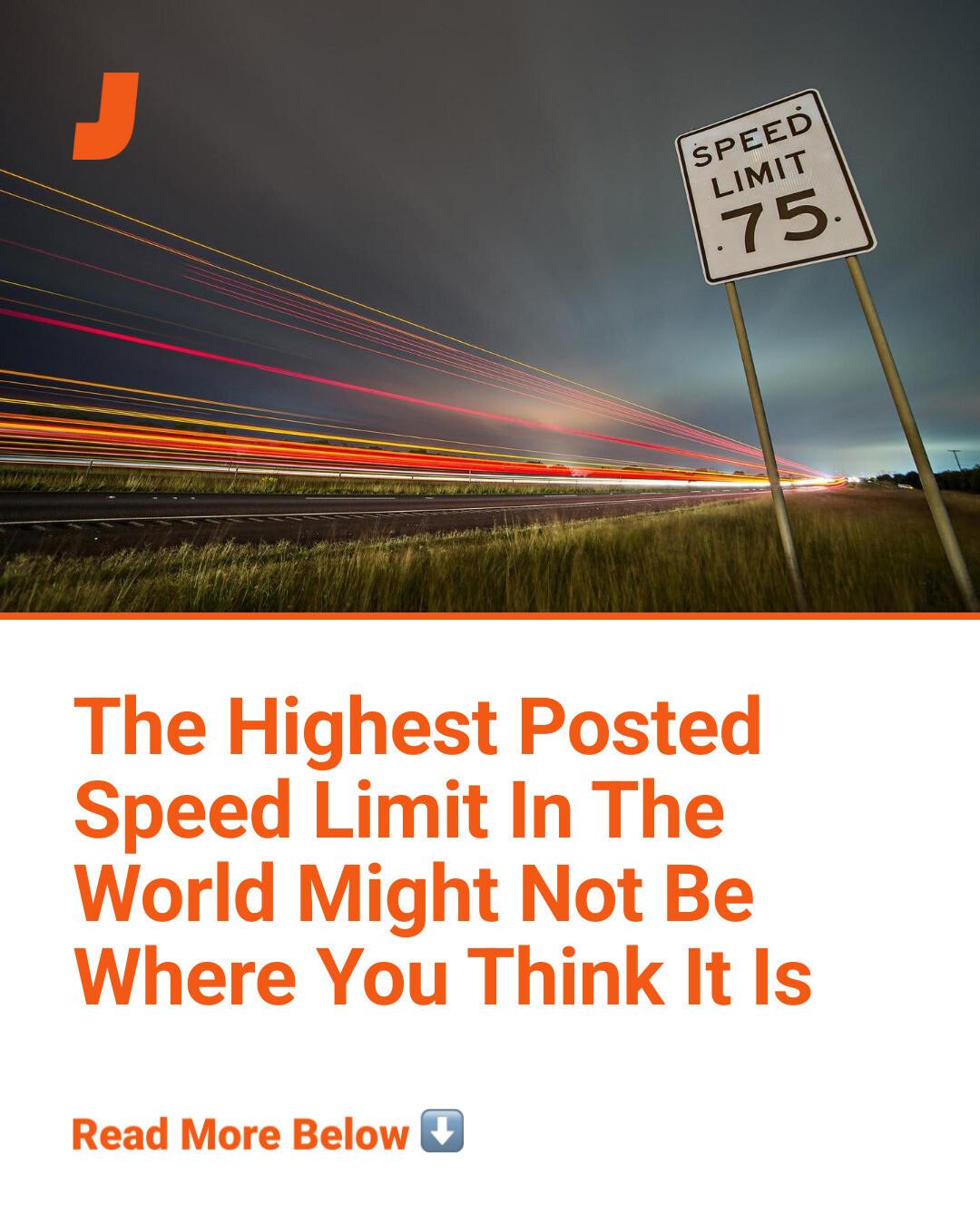 ICYMI: The Czech Republic has the highest posted speed limit on