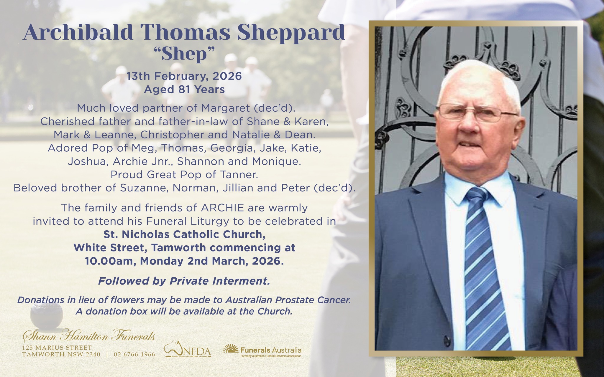 Shaun - Information regarding the Funeral Arrangements for the late ...