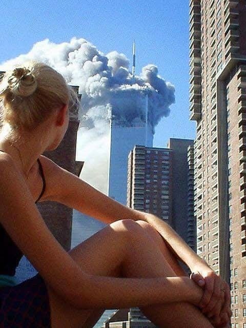 During a photo shoot, a model in New York City is distracted by