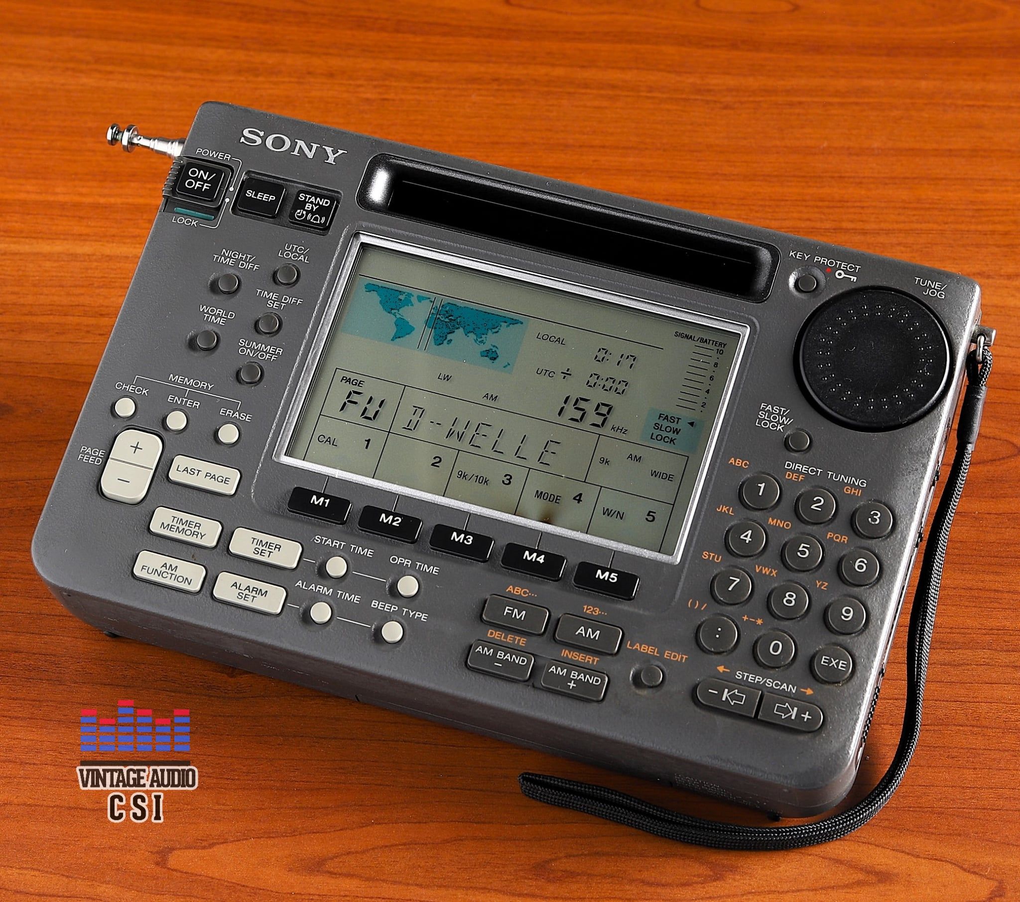 Sony ICF-SW55 Shortwave World Band Receiver, FM Stereo, 1990-91.