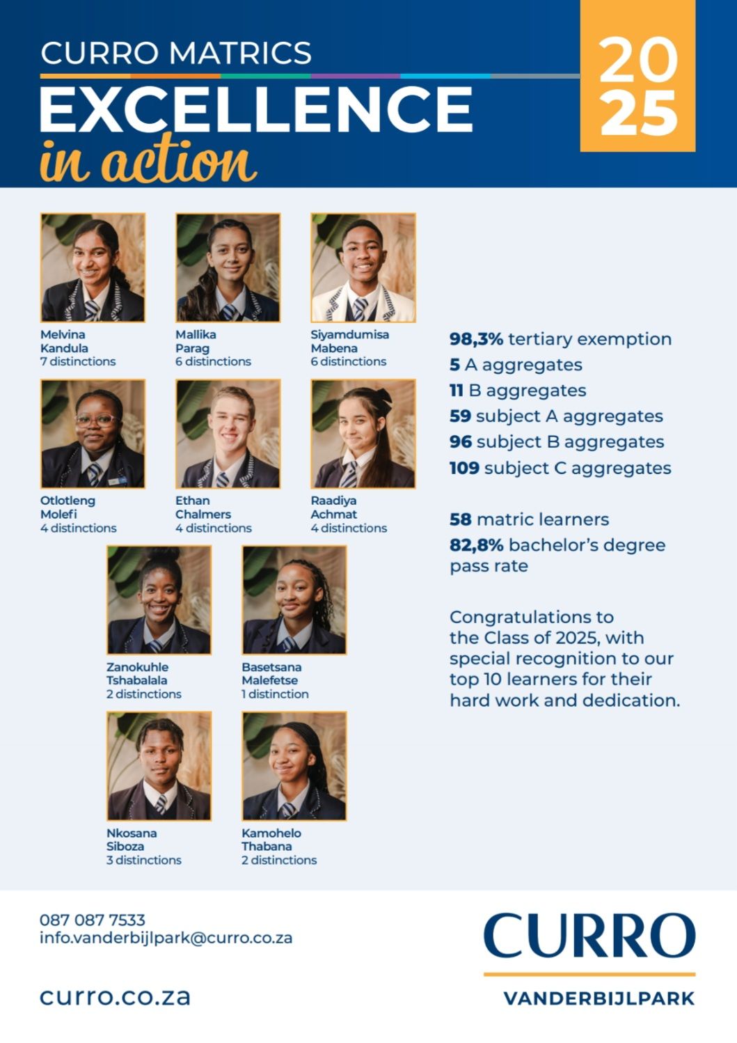 Congratulations to the Class of... - Curro Vanderbijlpark | Facebook