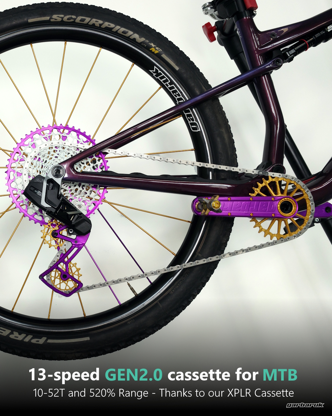 Garbaruk 13s XPLR 10-52T cassette for bikes