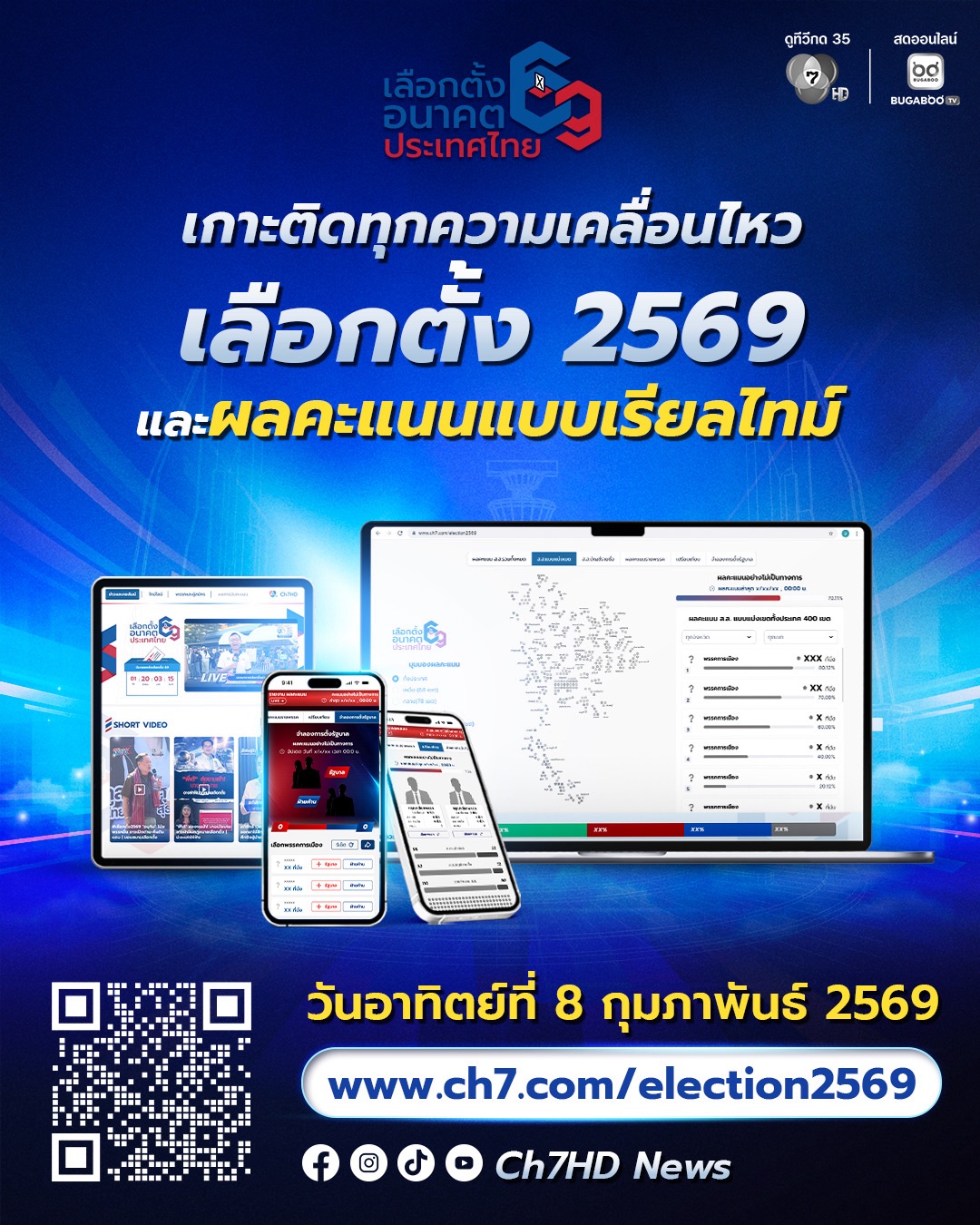 Ch7HD - เกาะติดทุกความเคลื่อนไหว #เลือกตั้ง2569 และ ผลคะแนนแบบเรียลไทม์ ...