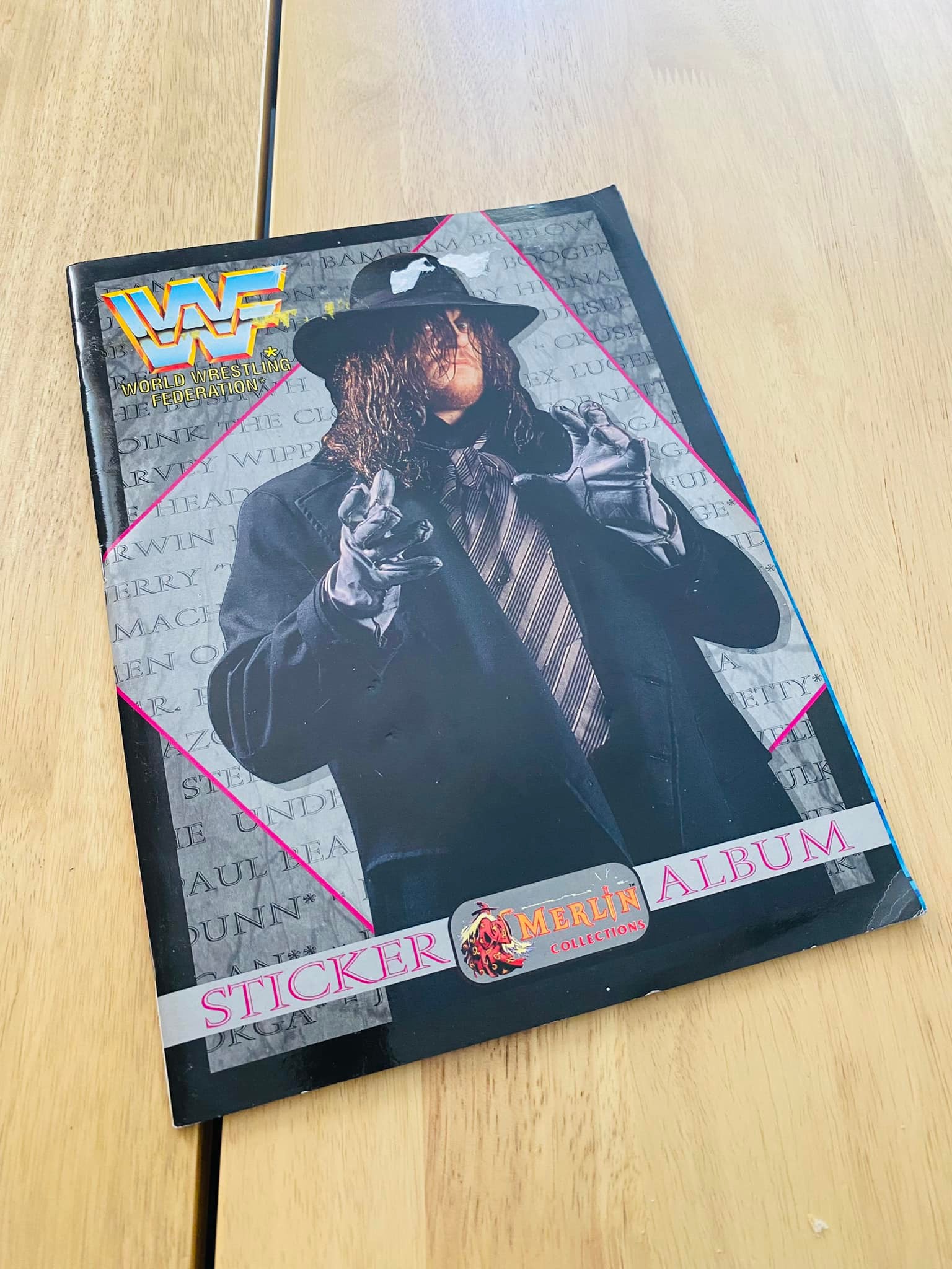 Full set of 1991 WWF Superstars stickers Nonsense with the unused