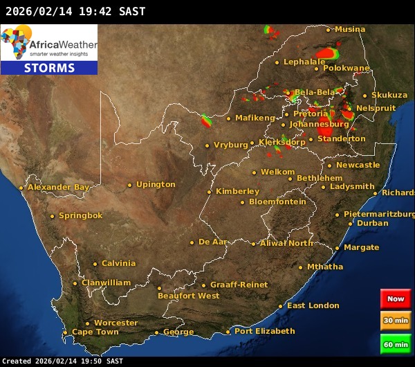 Your - MAPS OF STORMS DETECTED SOUTH AFRICA 20:00:10 2026-02-14 | Facebook