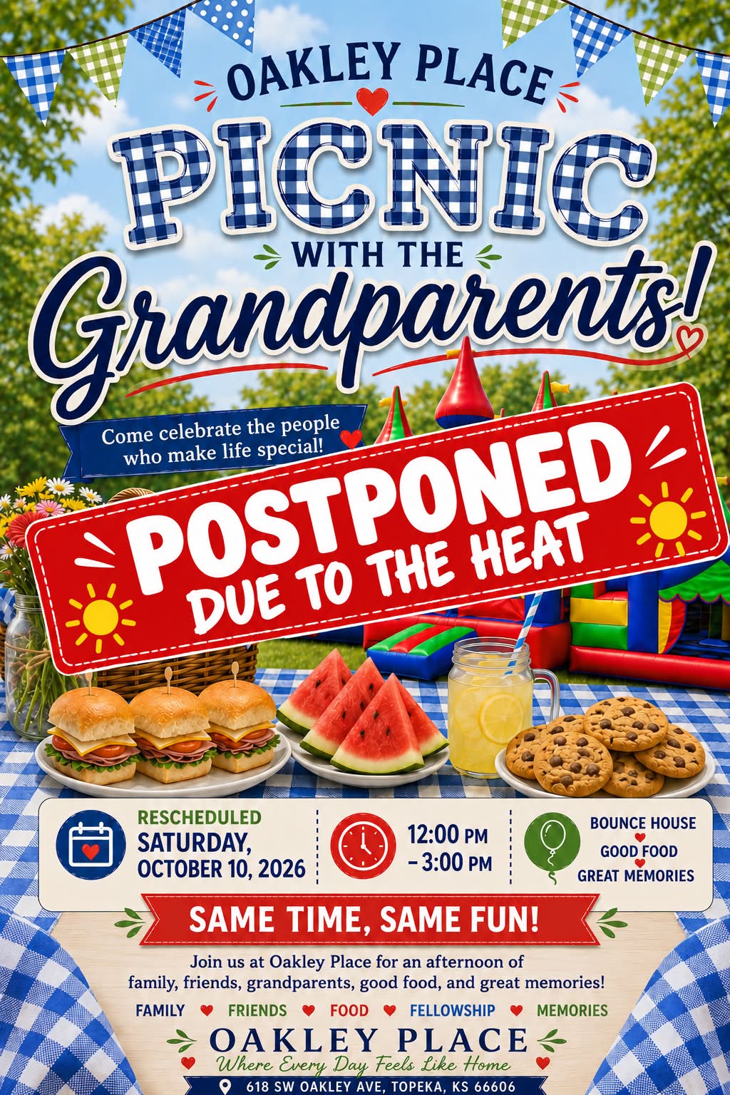 Oakley Place Topeka's picnic with grandparents postponed to