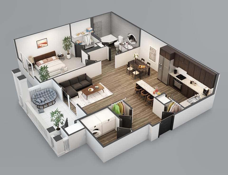 3D Floor Plans Renderings - Architecture & Interior Design