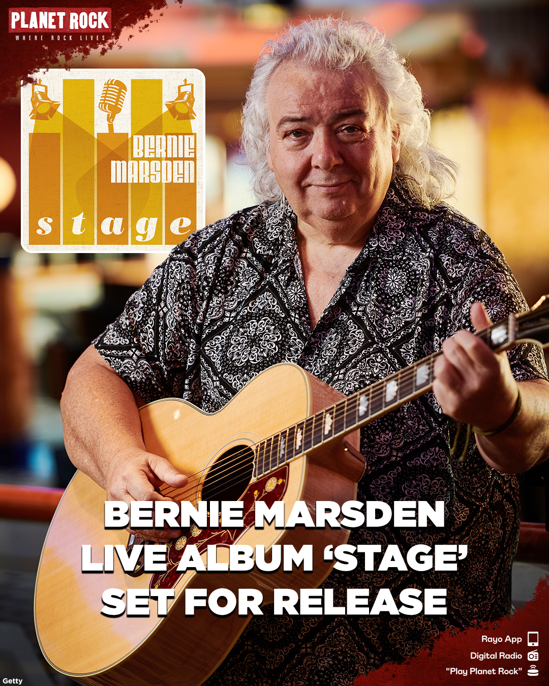 A posthumous Bernie Marsden live album called 'Stage' will be