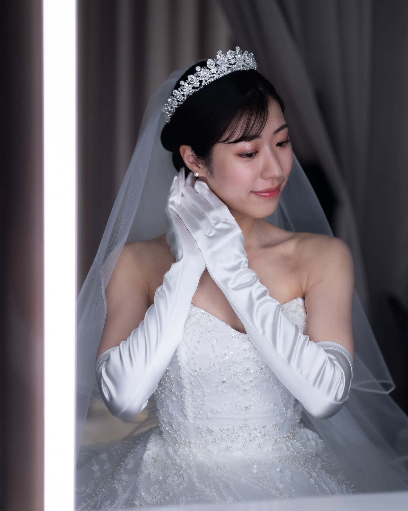 結婚式だからこその 王道のティアラスタイル その華やかさは 花嫁の