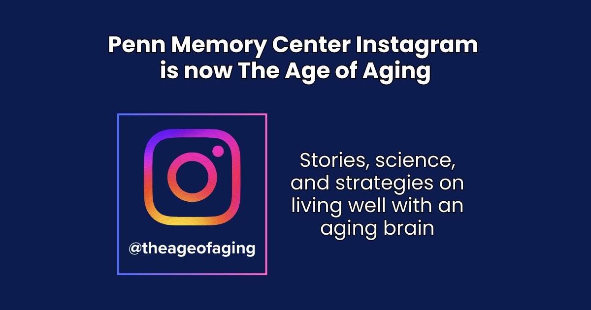 The Penn Memory Center Instagram is... - Penn Memory Center | Facebook