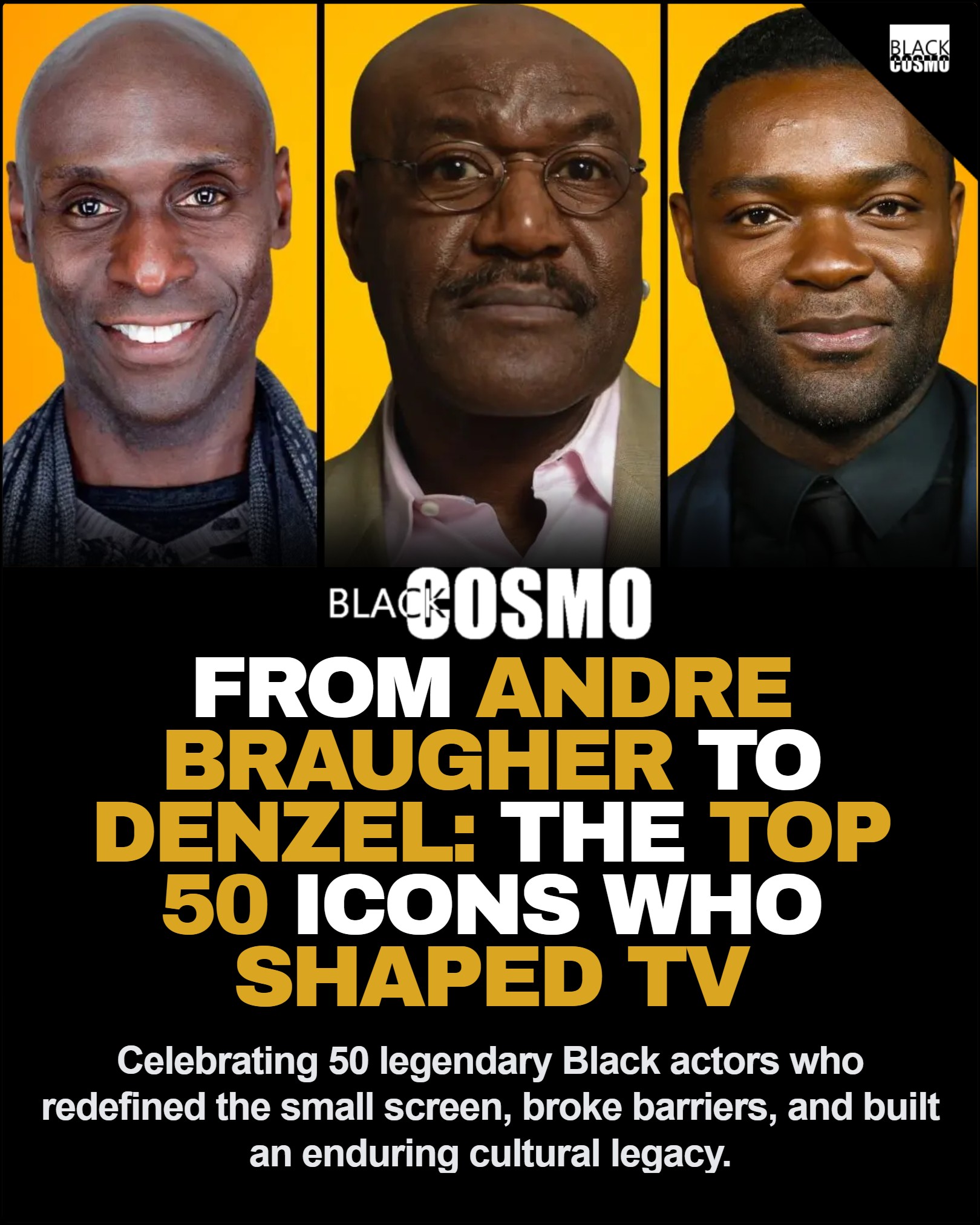 50 Best Black Actors in TV History From Andre Braugher to Denzel 