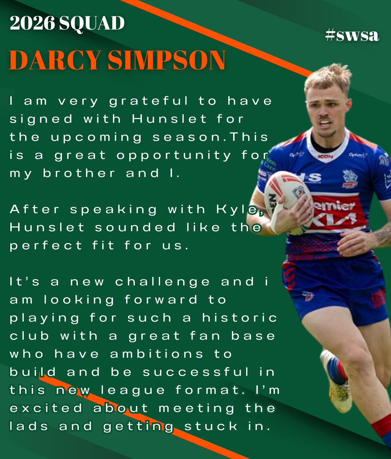 Hunslet RLFC - 📢 Head coach Gary Thornton has today named his 19 man ...