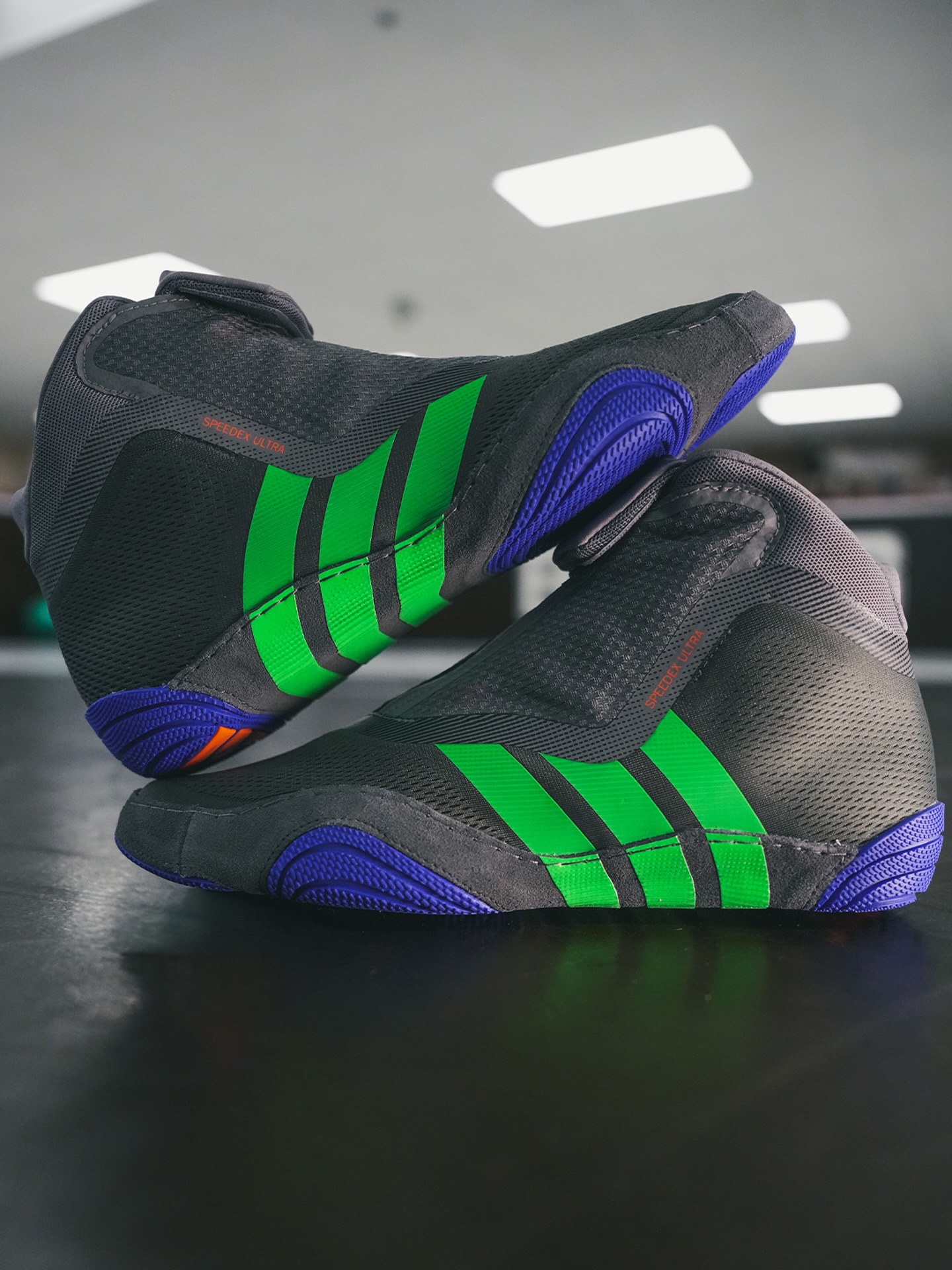 The new SpeedEx Ultra Zip wrestling shoes in Grey and Screaming
