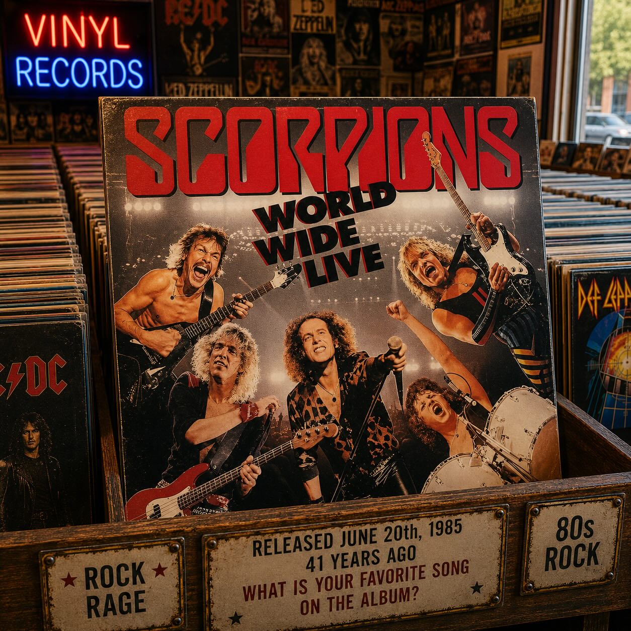 June 20th 1985 - Scorpions released the live album “World Wide Live”